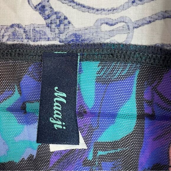 Maaji Multicolor Saddles Equestrian Print Fringe Kimono Swim Cover-up Retro Sz S - Picture 8 of 13